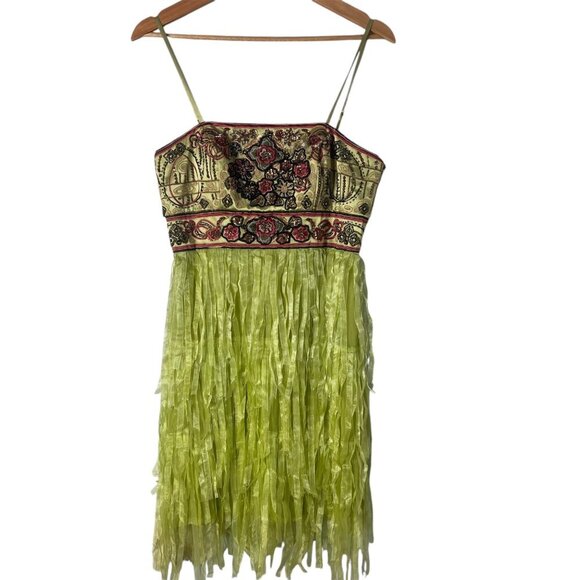 Sue Wong Dresses & Skirts - Sue Wong Nocturne Dress 6 Silk Sequins Beads Cocktail Fairy Whimsical Boho Y2K